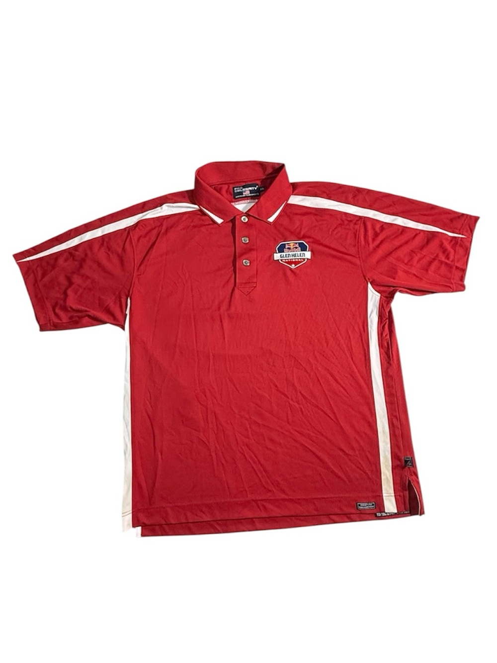 Vintage Red Bull  Team Polo Shirt with White Trim -